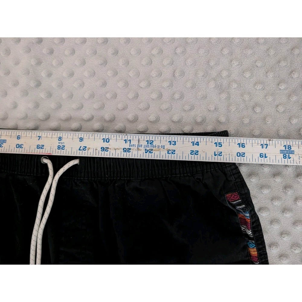 Wowie Casual Shorts Men's Large Black Aztec Tribal Trim Beach 7" Slim - Picture 11 of 14
